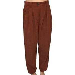 Madewell Corduroy High-Rise Tapered Pants Dusty Redwood Casual Size 4 Small